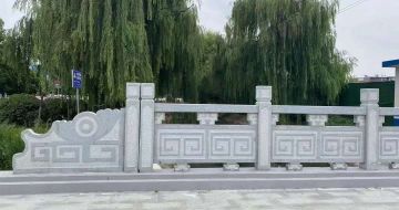 庆阳 芝麻灰桥栏杆、河道栏杆安装效果