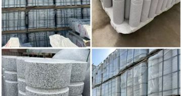 庆阳 芝麻白花岗岩挡车柱、隔离柱多少钱