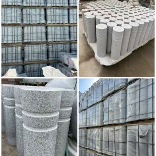 庆阳 芝麻白花岗岩挡车柱、隔离柱多少钱