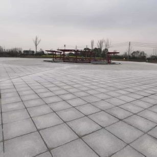 庆阳 芝麻白火烧面-公园广场地铺效果